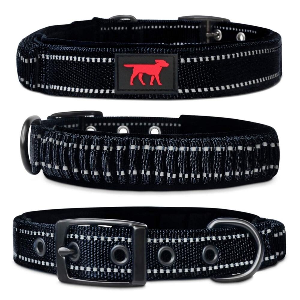 Reflective Bungee Dog Collar – Adjustable No-Pull Stretch Design Size M